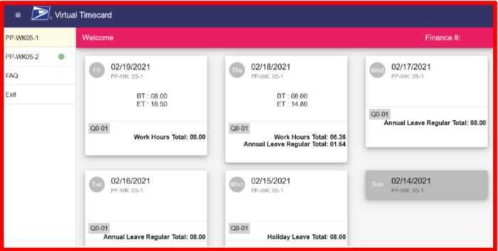 How to Check Your Clock Rings in Lite Blue: USPS Postal Employees - step 3